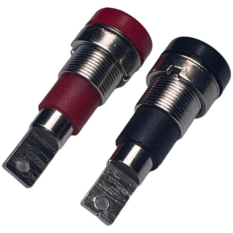 CESS Black and Red Banana Female Jack Socket - 4mm Banana Female Connector Panel/Chassis Mount Soldering Type (10 Pack) - Image 5